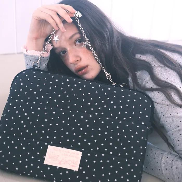 [Pre-Order 11/7] 2nd Star Chain Notebook pouch_cotton black