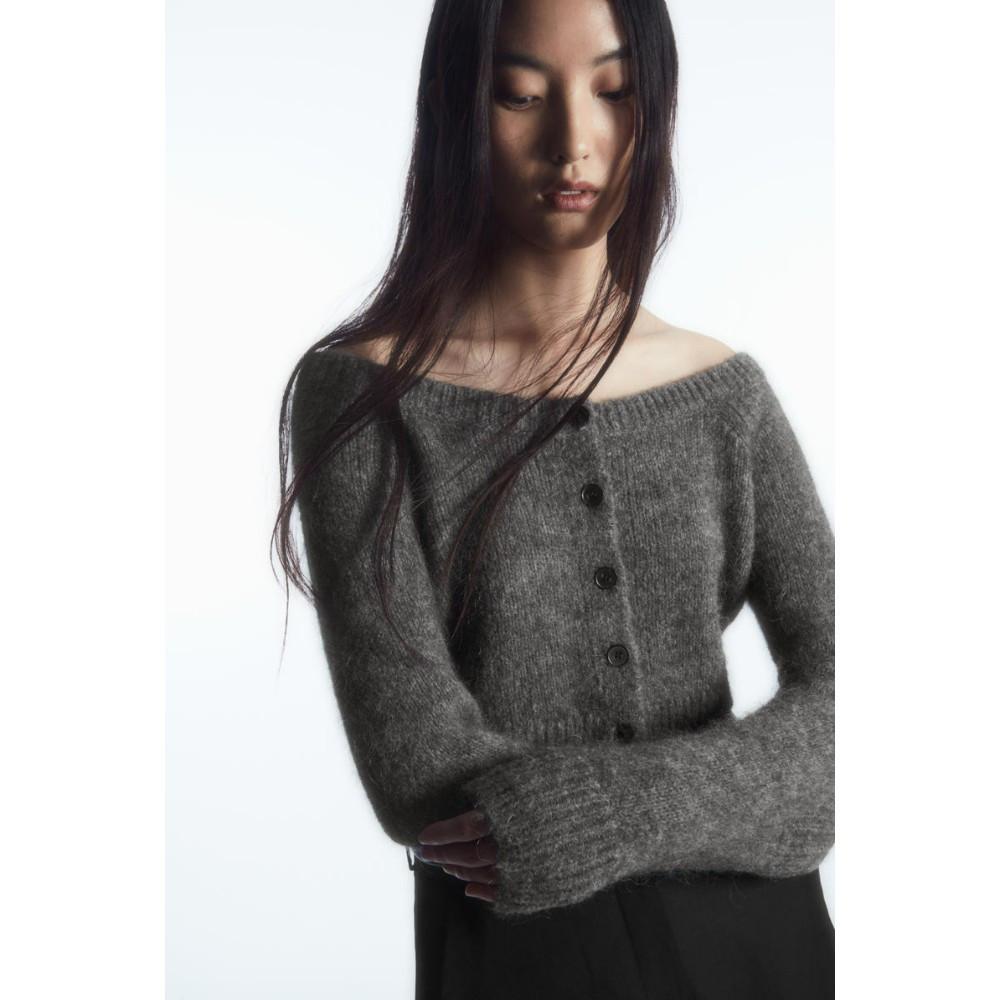 COS 코스 오프숄더 크롭 가디건 여성 2컬러