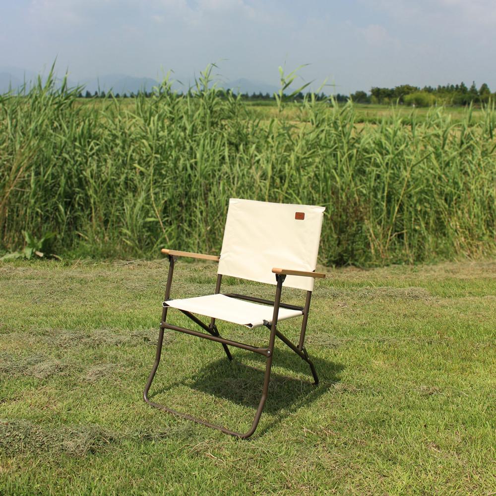 캠핑스테이 에버닌 로버체어 아이보리 스틸 캠핑의자