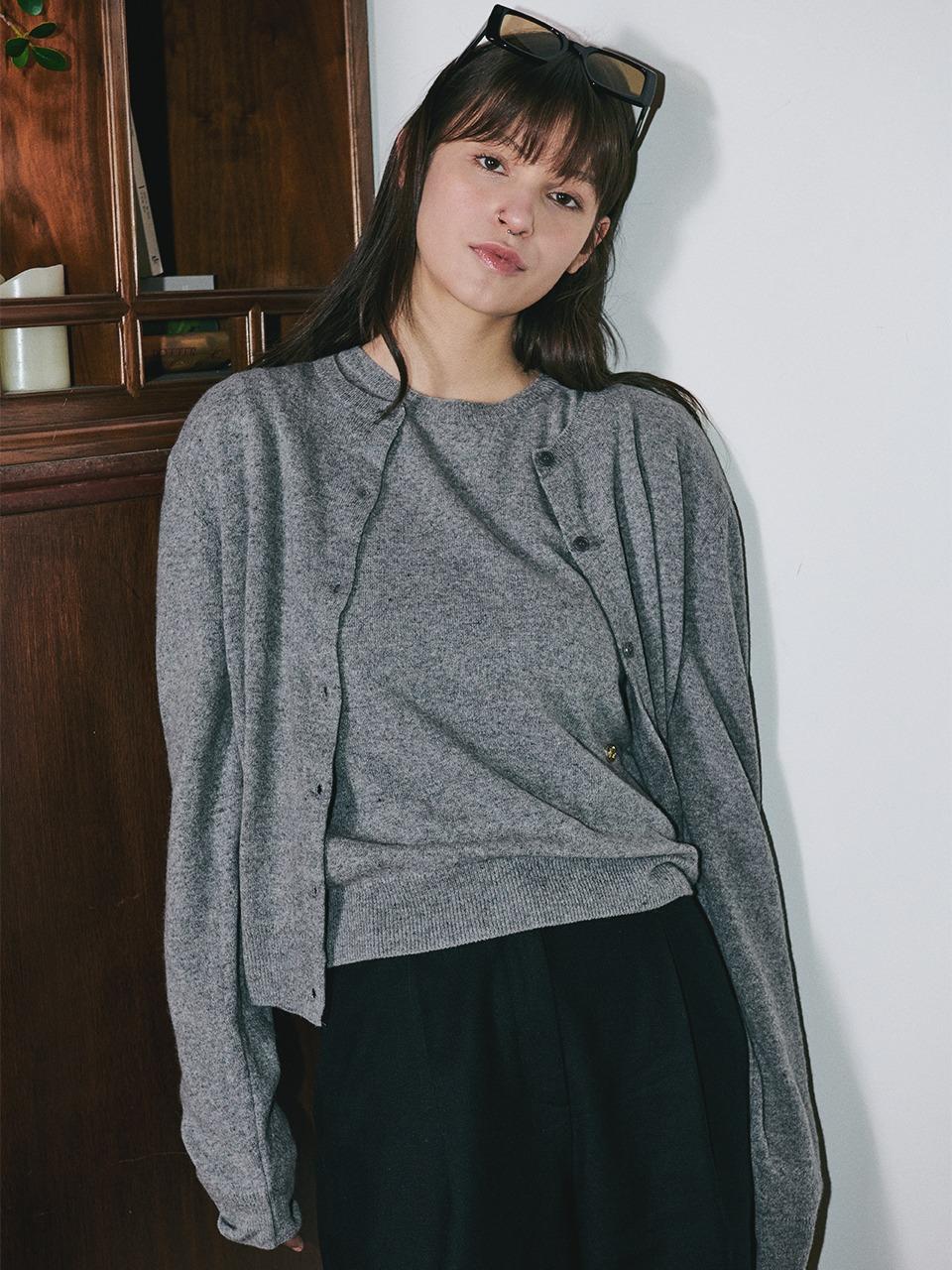 Wool Cardigan Grey