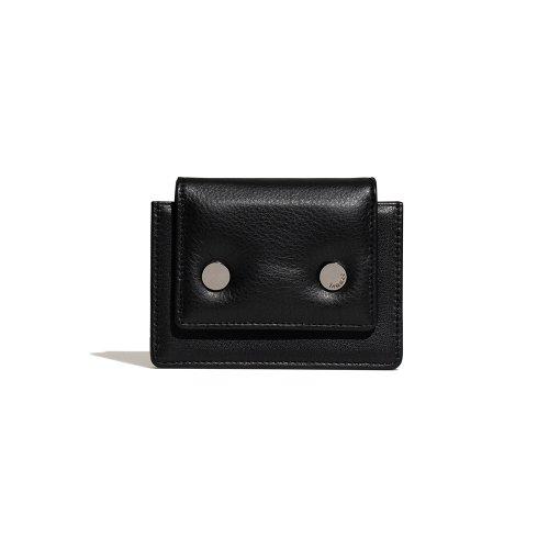 [22FW] CIRCLE PADDING ACCORDION POCKET - BLACK