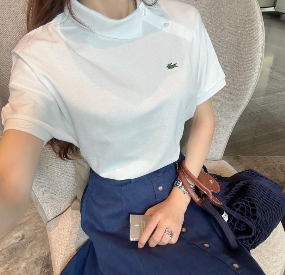 라코스테 사선 2버튼 우먼 PK 반팔(6컬러)