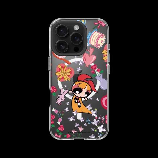 The Powerpuff Girls | Blossom - Pattern | Clear - 아이폰 16 프로 | RHINOSHIELD