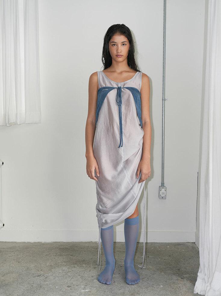 2 WAY SHIRRING SHEER LONG OPS (GRAY)