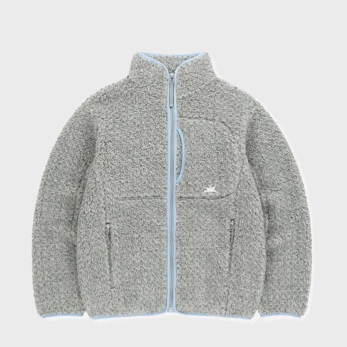 Kumo Sherpa Fleece Jacket Heather Grey
