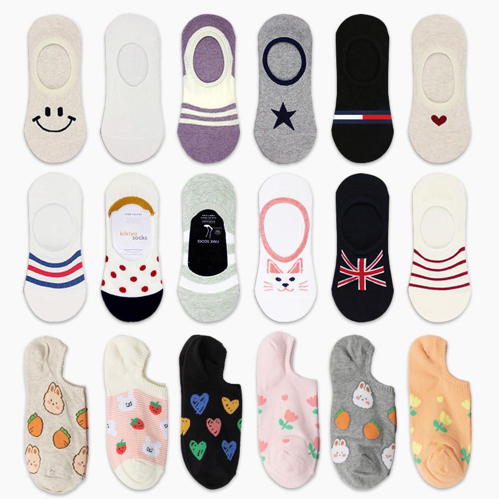 여성 캐릭터 덧신 양말 페이크삭스