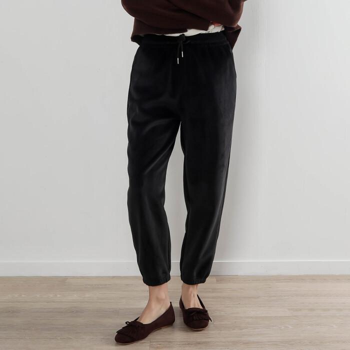 [브리치] 르보엠 /  BIG 지아닌 벨벳 융기모 밍크 조거 팬츠