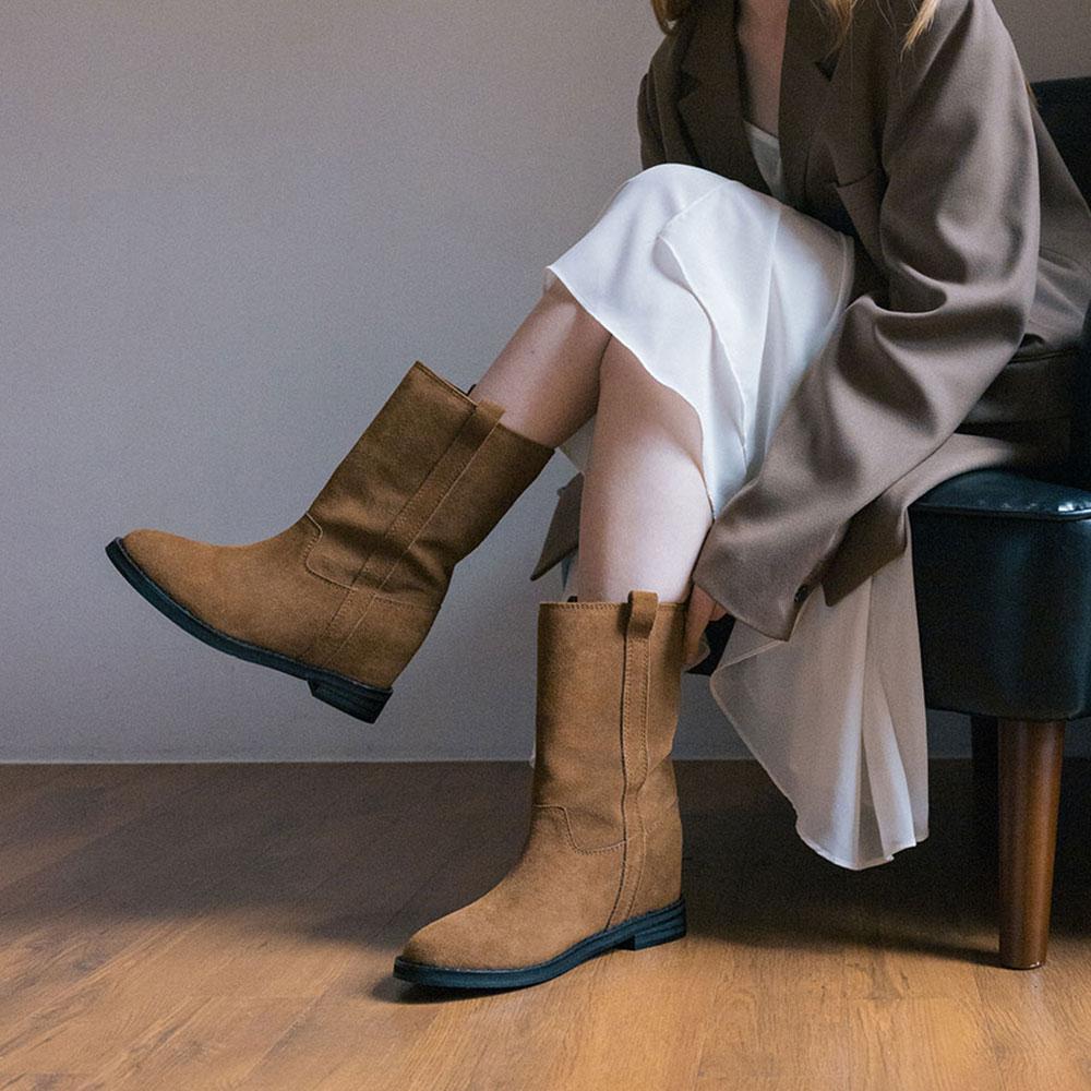 [단독] [신규컬러추가][손나은님 착화] m108 middle boots_ brown,ash 5.5cm 천연 소가죽