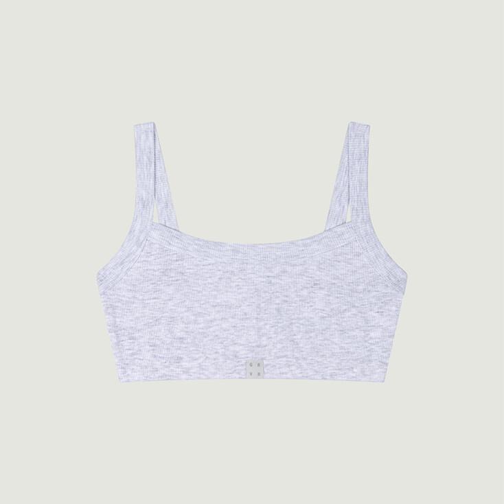 GRVB_25SS RIB BUSTIER (LIGHT MELANGE)