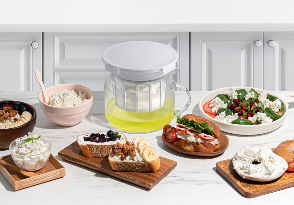 클래파 꾸덕 그릭요거트 메이커 유청분리기 1.8L 유리용기 대용량