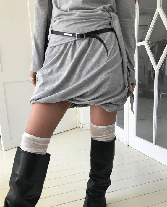 볼륨 밴딩 스커트 2col