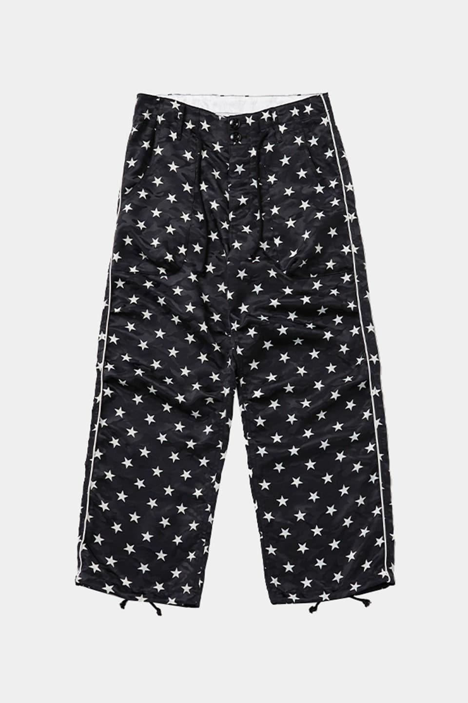 Gyeong  Star Print Cargo Pants / Black