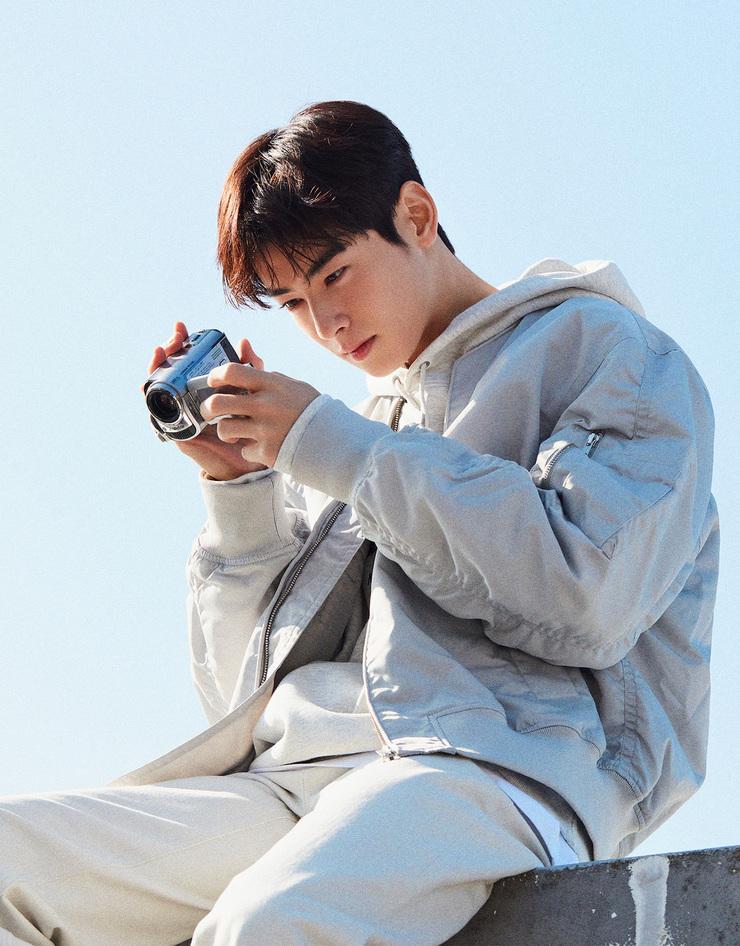 차은우 패딩 바머 자켓