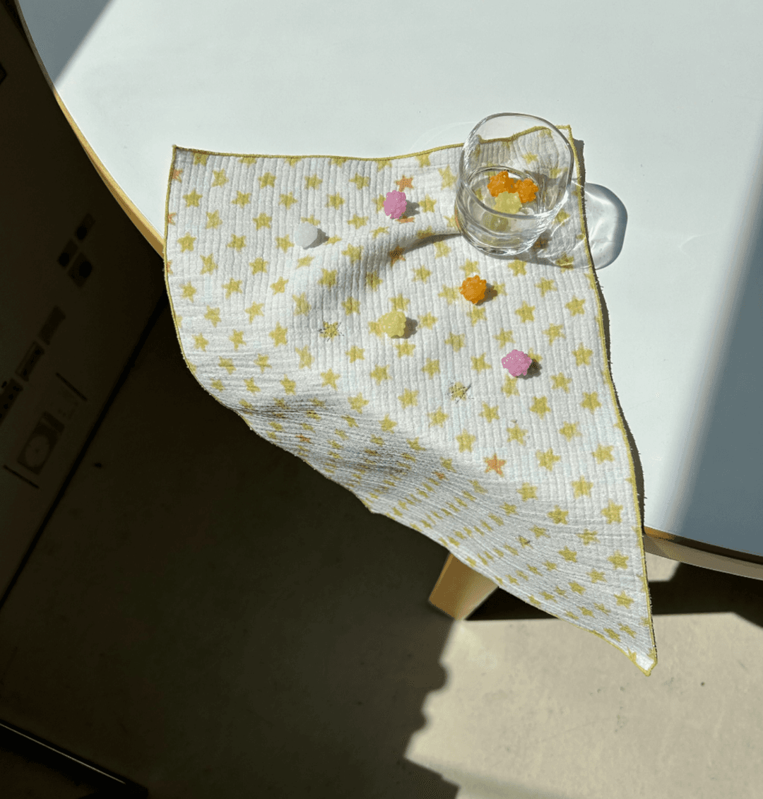 요이요 핸드워크 🥚DTP tiny star table cloth_Ivory