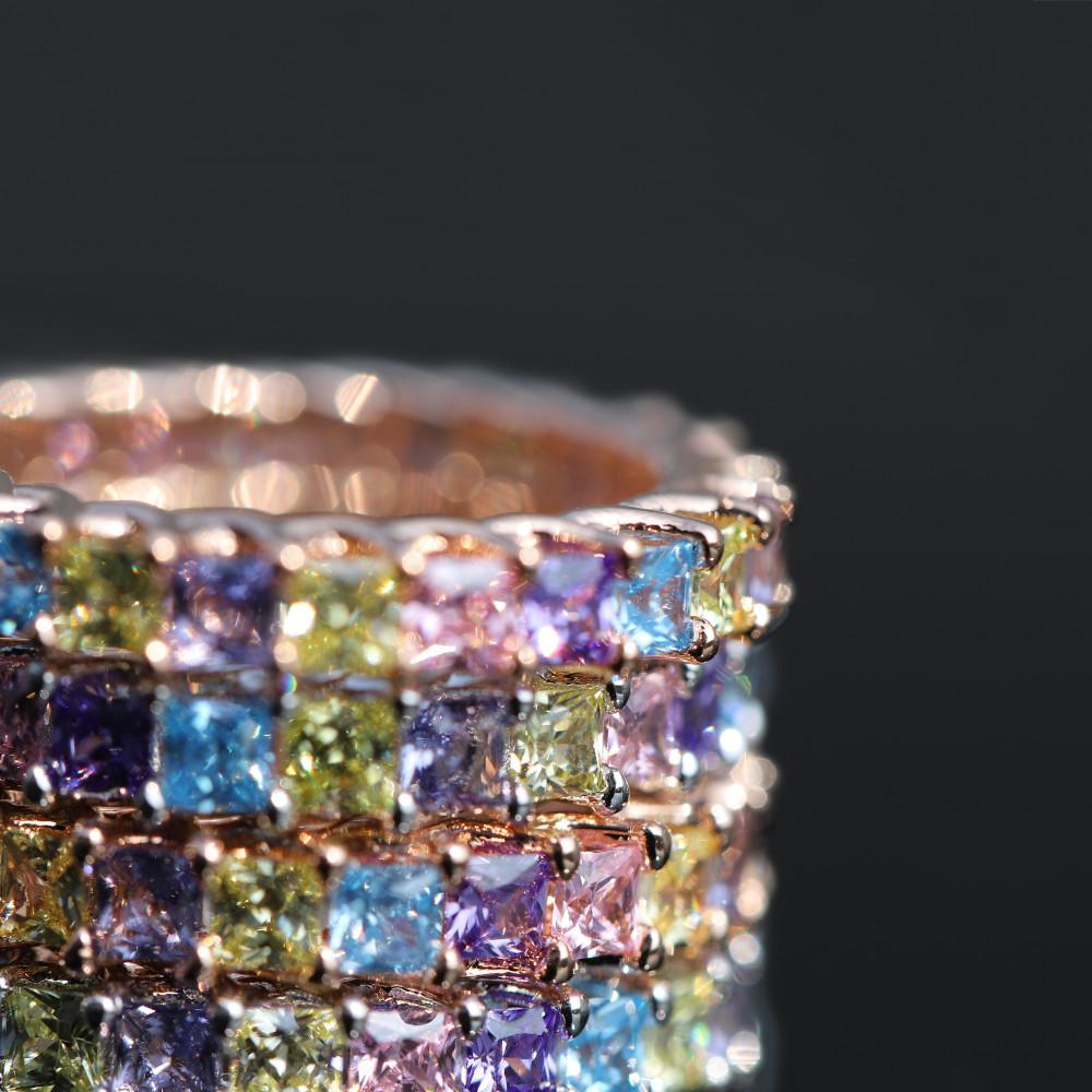 [SALE 55%] 레인보우 이터너티 반지, Rainbow Eternity Ring(무료AS불가)