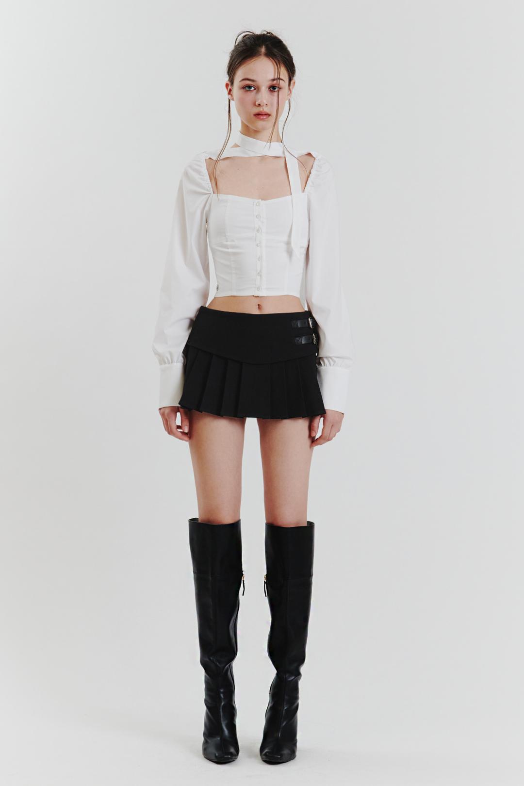 BIANCA SQUARE NECK BLOUSE white