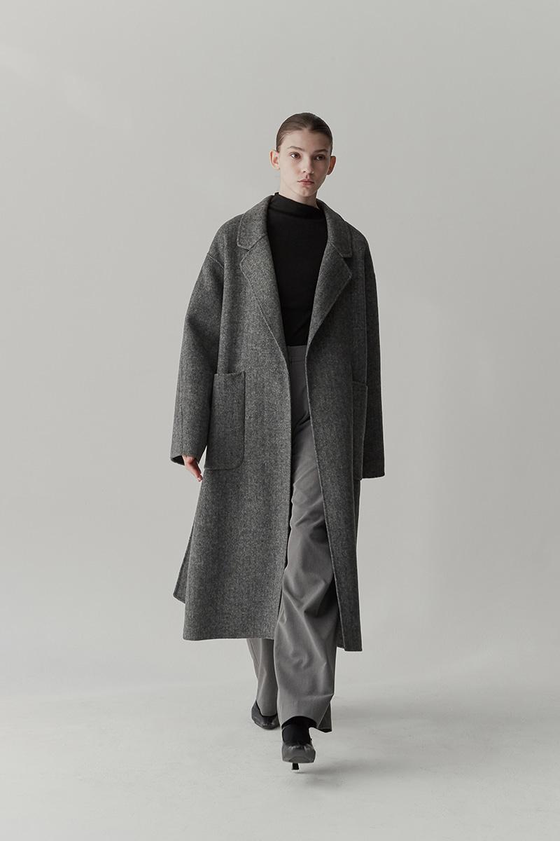 HERRINGBONE HANDMADE WOOL COAT