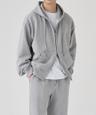 2WAY 스웻 후드 집업 (MELANGE GREY)