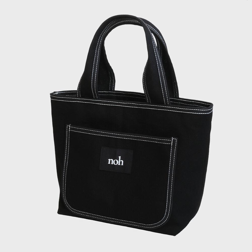 Stitch tote bag (black)