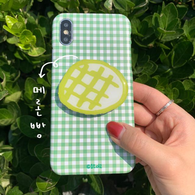 (메론빵) 한톨상점 모양톡 (귀여운 그립톡 스마트톡)