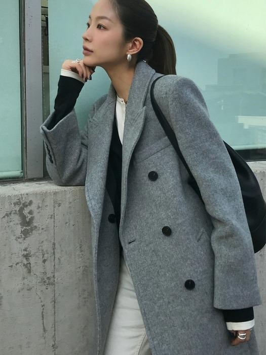 [아스피린 PICK][단독]캐시미어 피크드 칼라 더블 롱코트_2colors