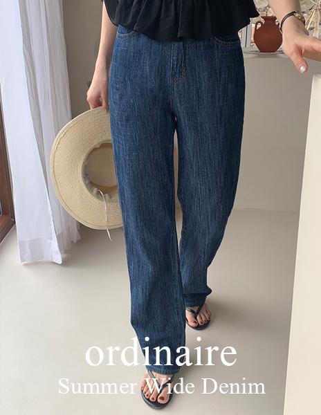 [ordinaire] 썸머 와이드 데님 (숏·롱/XS-L/리오더중)