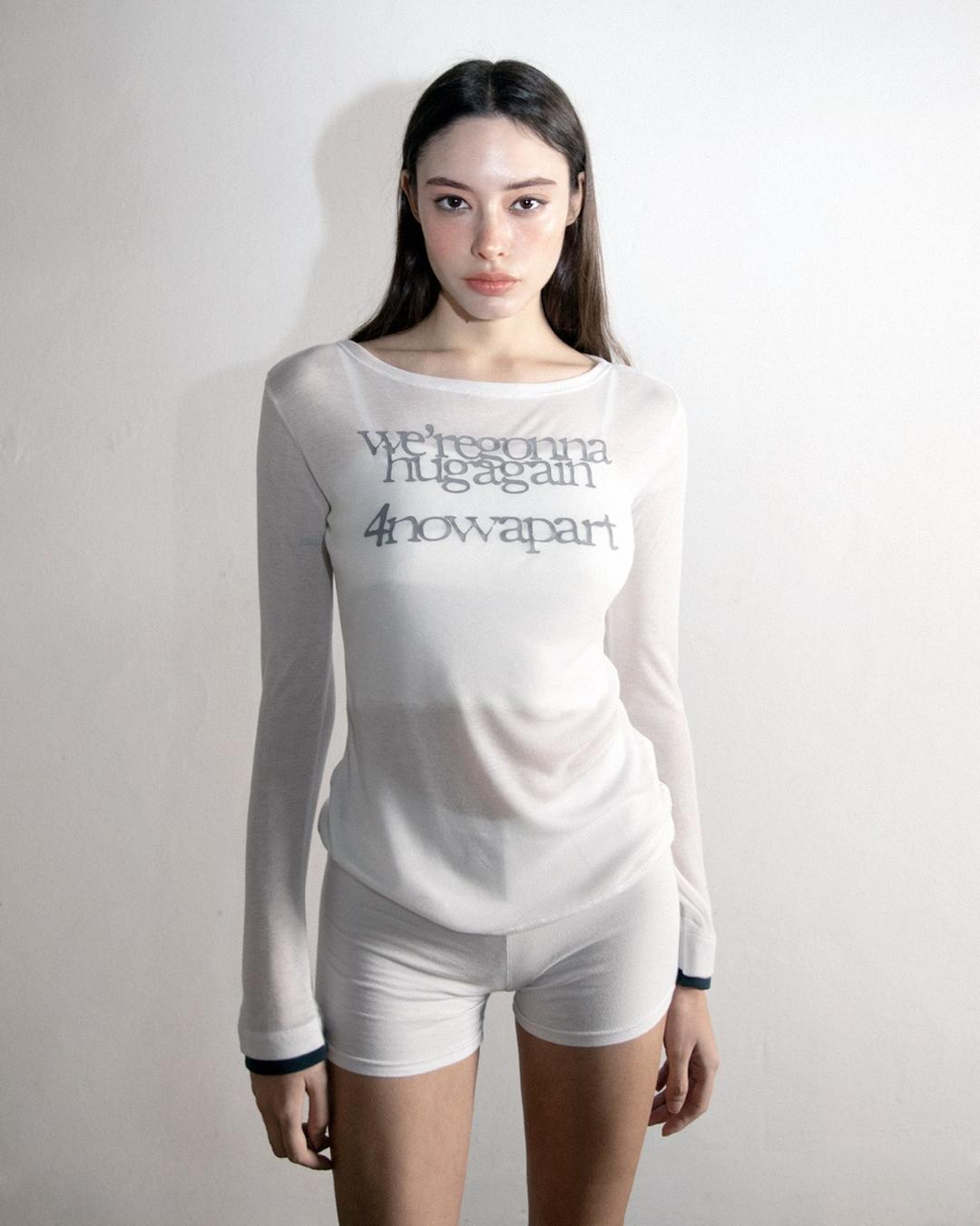 Hugagain 텐셀 레이어드 롱슬리브 화이트