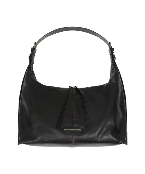 Eyelet Big Shoulder Bag [ Black ]
