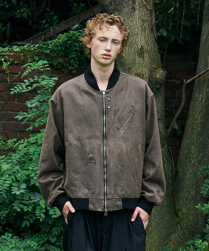 vintage suede blouson (brown)