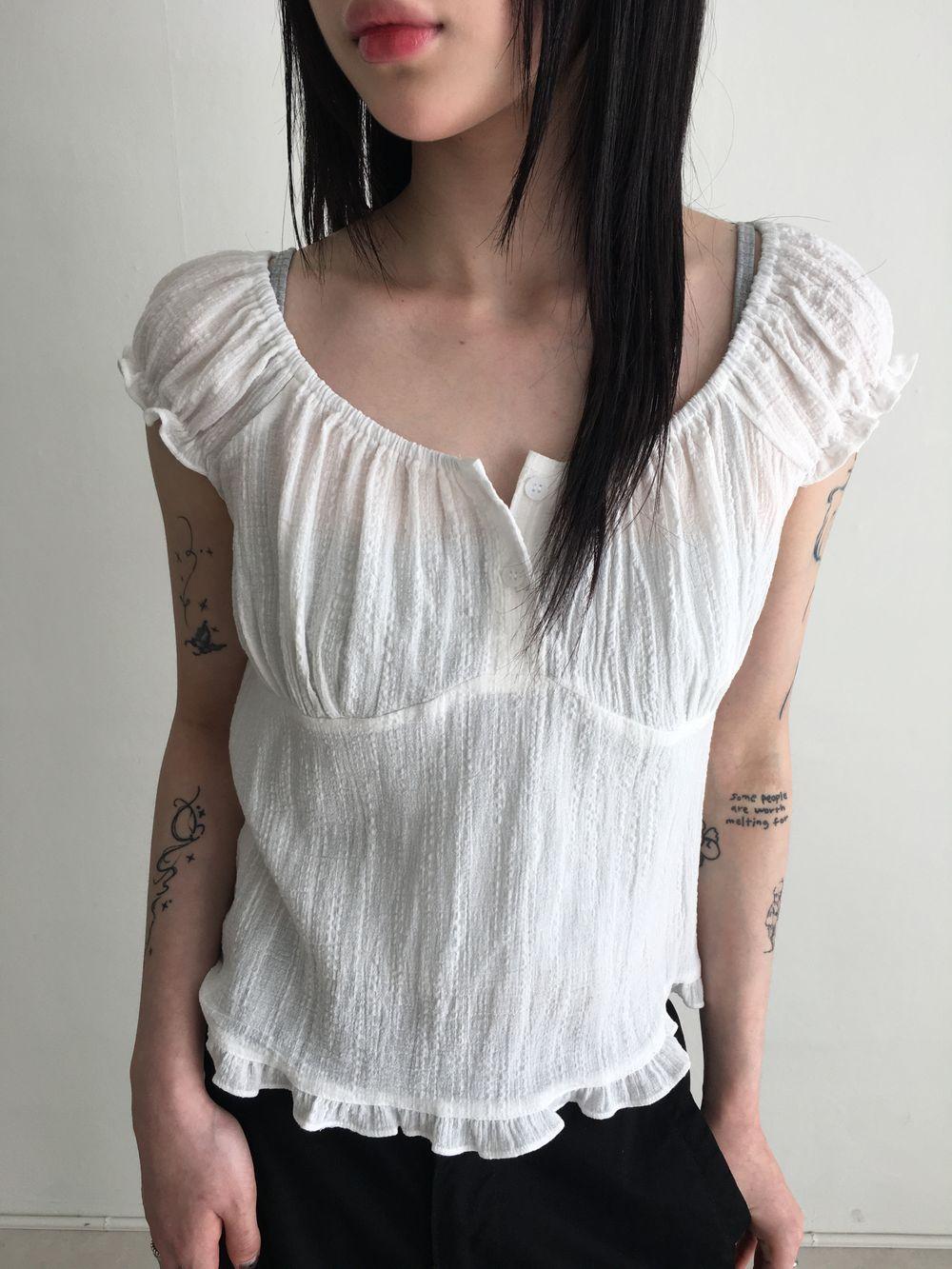 메이 퍼프 블라우스 (3colors)