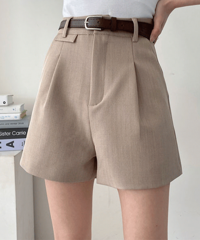 [기획/벨트set]애니 하프 슬랙스 숏팬츠 (4color)