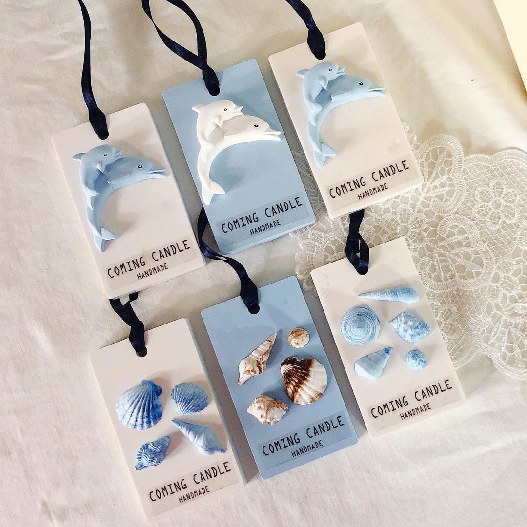 돌고래, 조개 석고 타블렛/석고방향제 (선물상자)