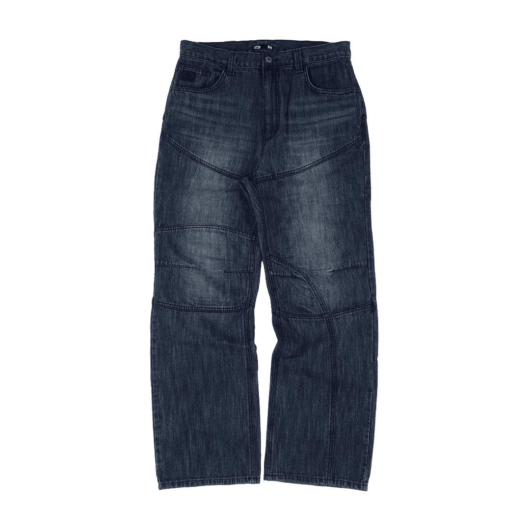 Space Cowboy Panelled Denim Pants Blue