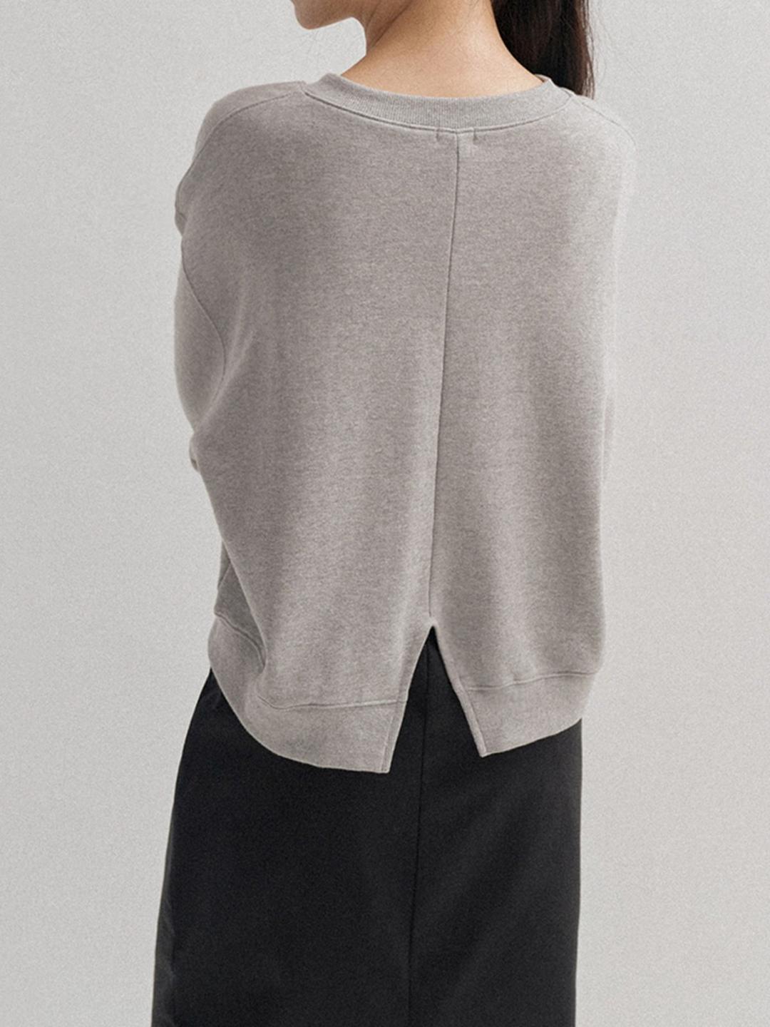 로우 슬릿 스웻 셔츠