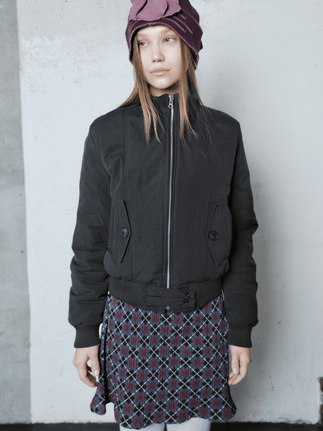 Vancouver Lace-Pocket Fishtail Jacket_Charcoal