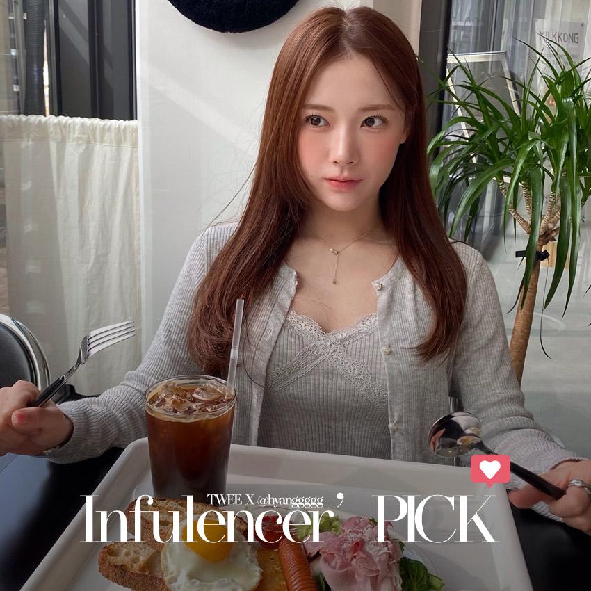 트위 [정향'pick] 에덴 레이스 나시 가디건 SET