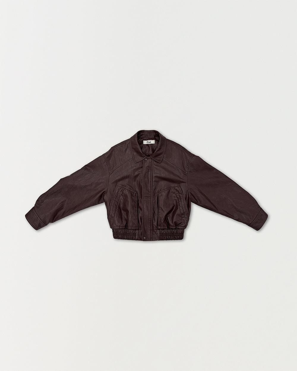 once leather jacket WINE