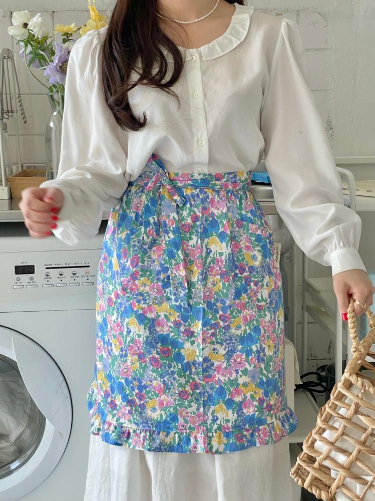 아미앙스 치마 피크닉 하프 프릴 허리 앞치마 장금이 예쁜 에이프런