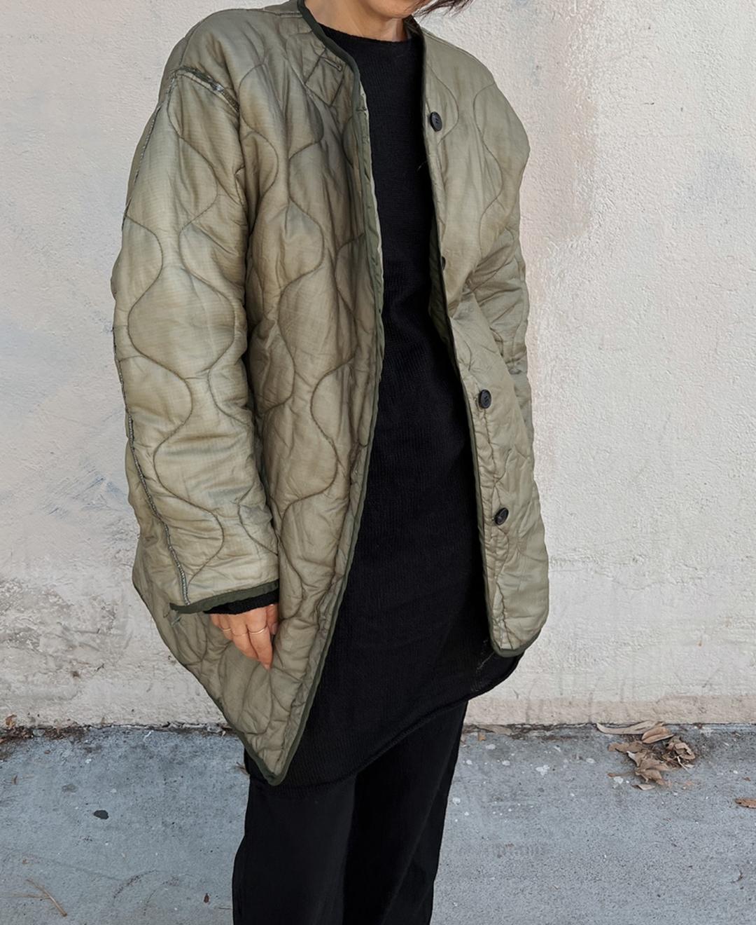 Upcycled Olive Liner Jacket 업사이클 올리브 라이너 패딩 재킷 No.12_23