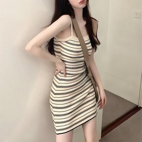 메이킹유 나시원피스 스트라이프 슬림핏 W5946로이즐원피스 - 원피스 | 쿠팡