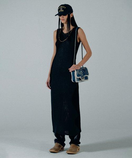 Blend Knit Maxi Dress Black