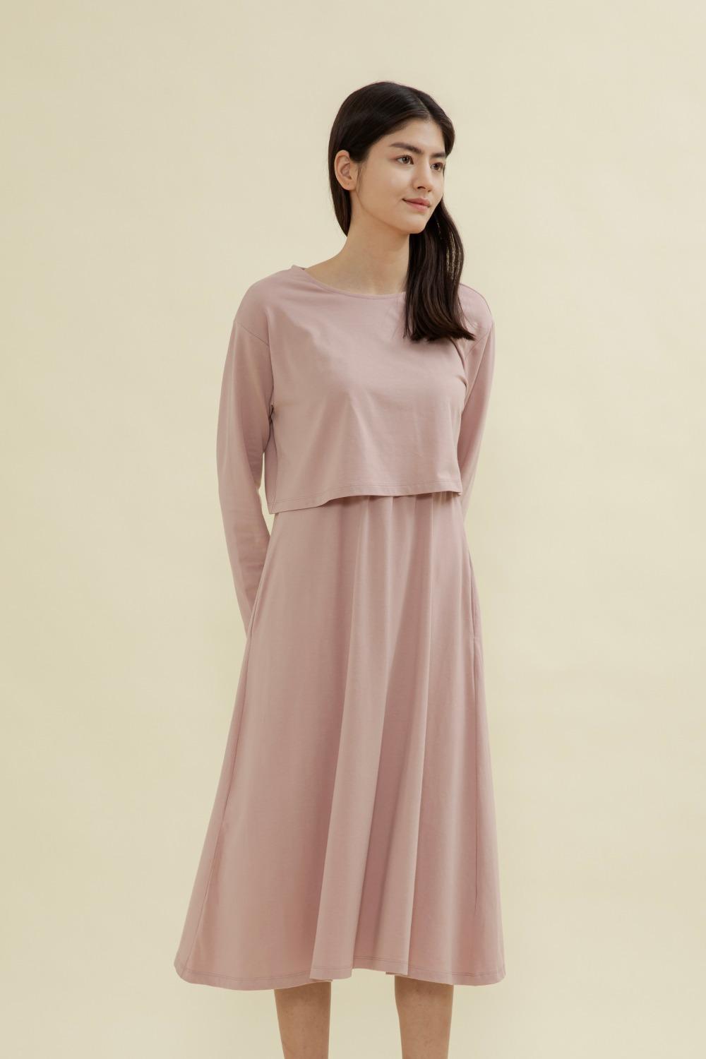 소프트 모달 레이어드 수유원피스