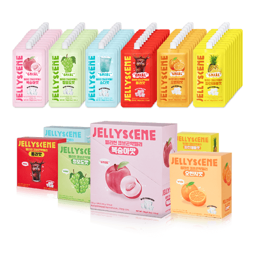 젤리씬 곤약젤리 6가지맛 골라담기 1BOX(10ea)        (소다,콜라,오렌지,파인애플,복숭아,청포도)