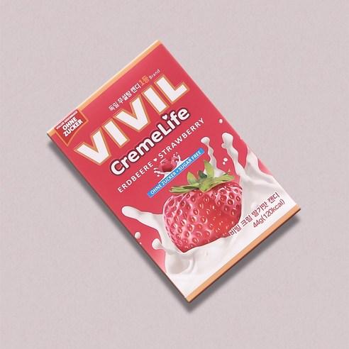 VIVIL 비빌캔디 딸기맛 44g 1박스 독일 무설탕 캔디