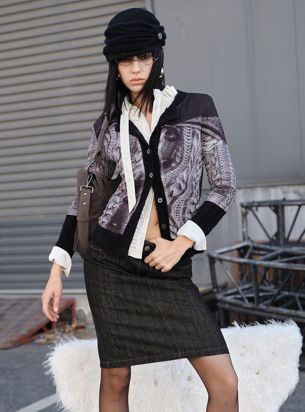 Distortion Cable Knit Cardigan (2color)