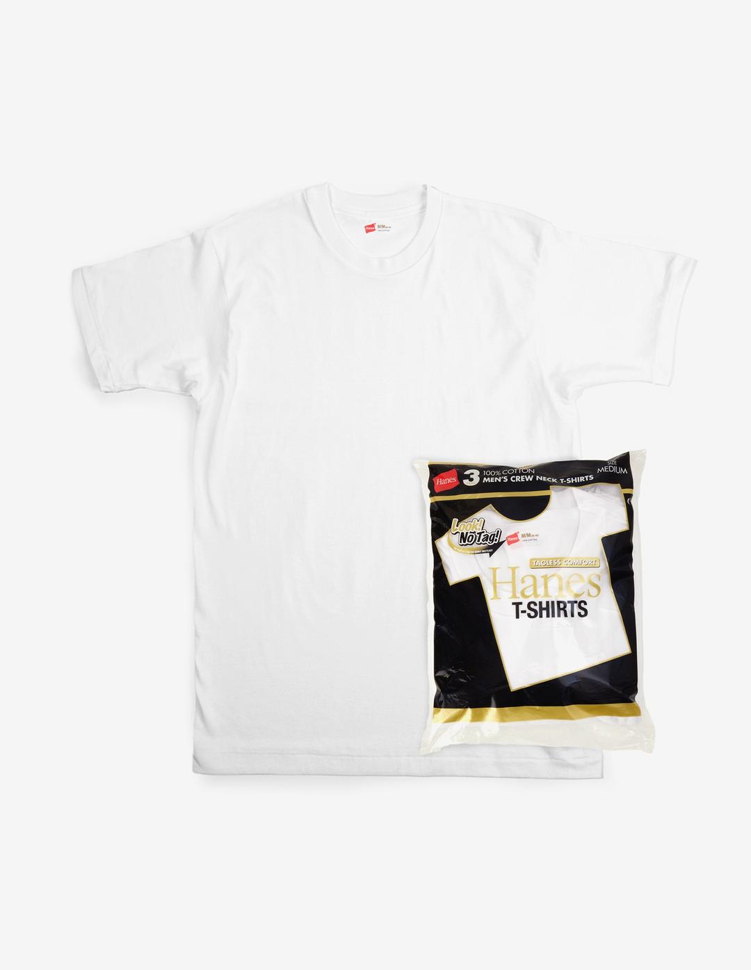 Gold 3-Pack Crew Neck T-Shirts (White)