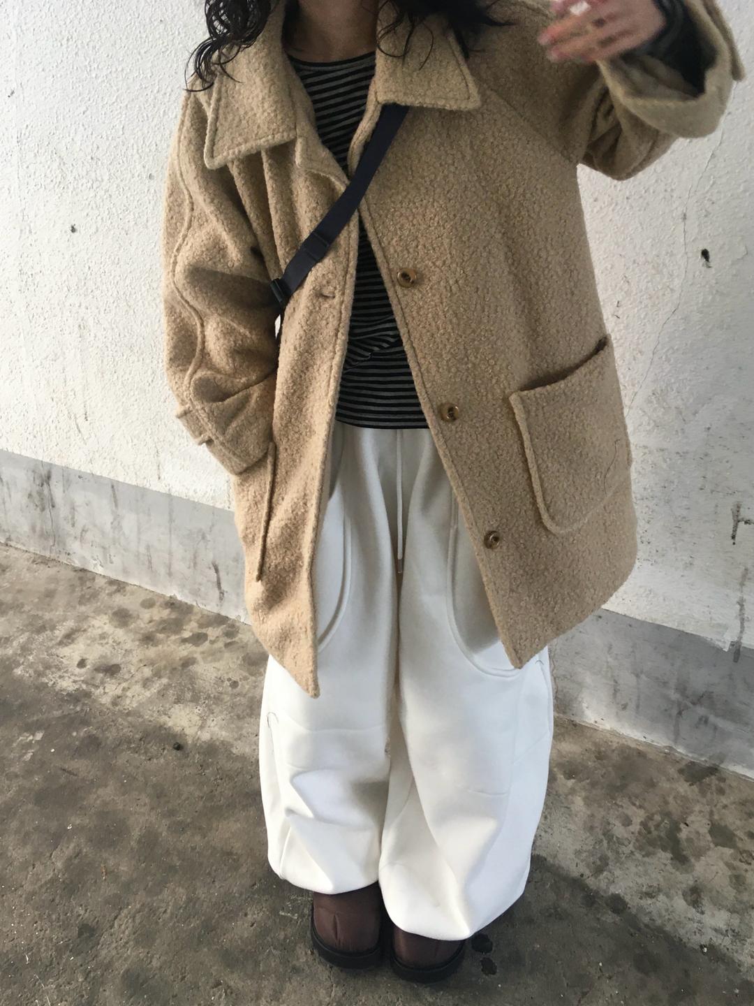 르미닛 베어 부클 하프코트