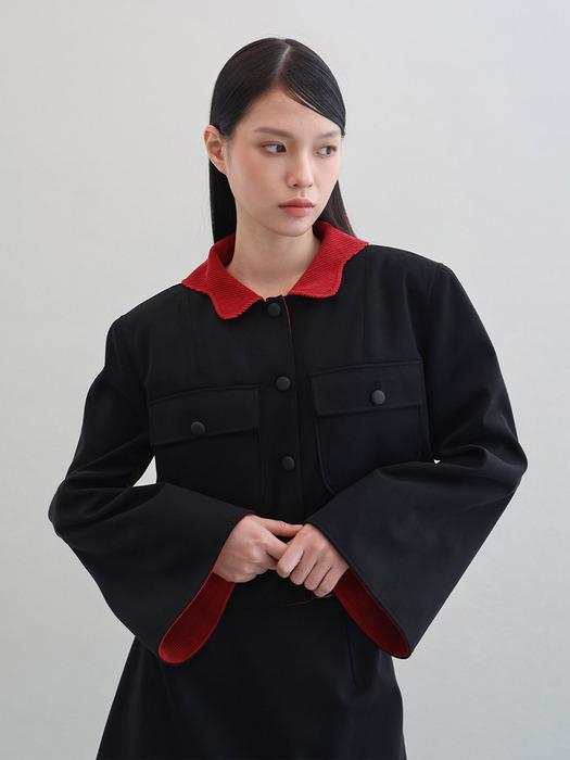 DENNY Suede Jacket-Black