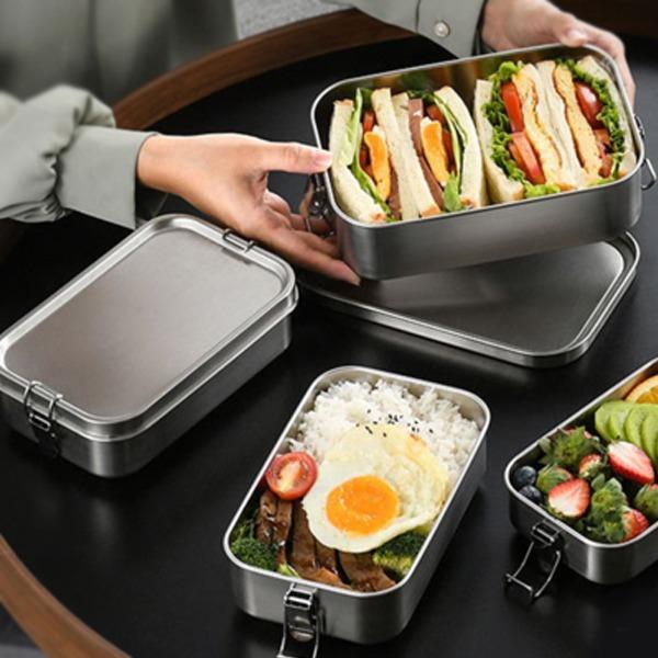 무광 스텐 밀폐 도시락통 (2size)
