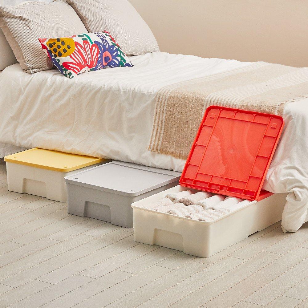 씨밀렉스 언더베드 리빙박스 수납장 1+1 [고정클립포함]